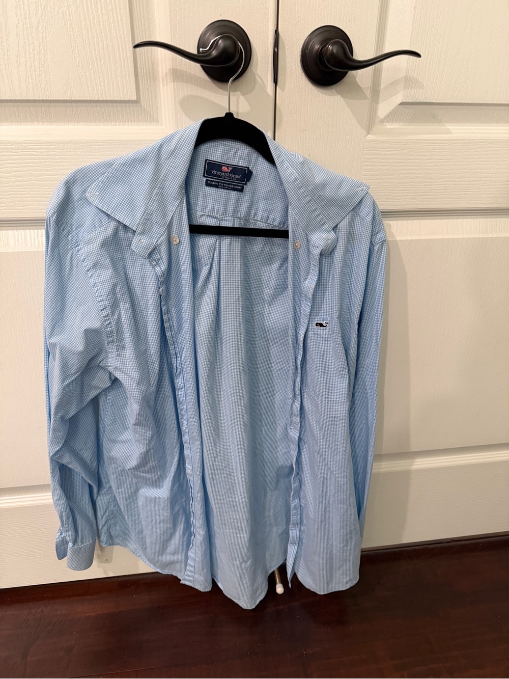 Vineyard Vines Blue Micro-Check Button-Down Shirt